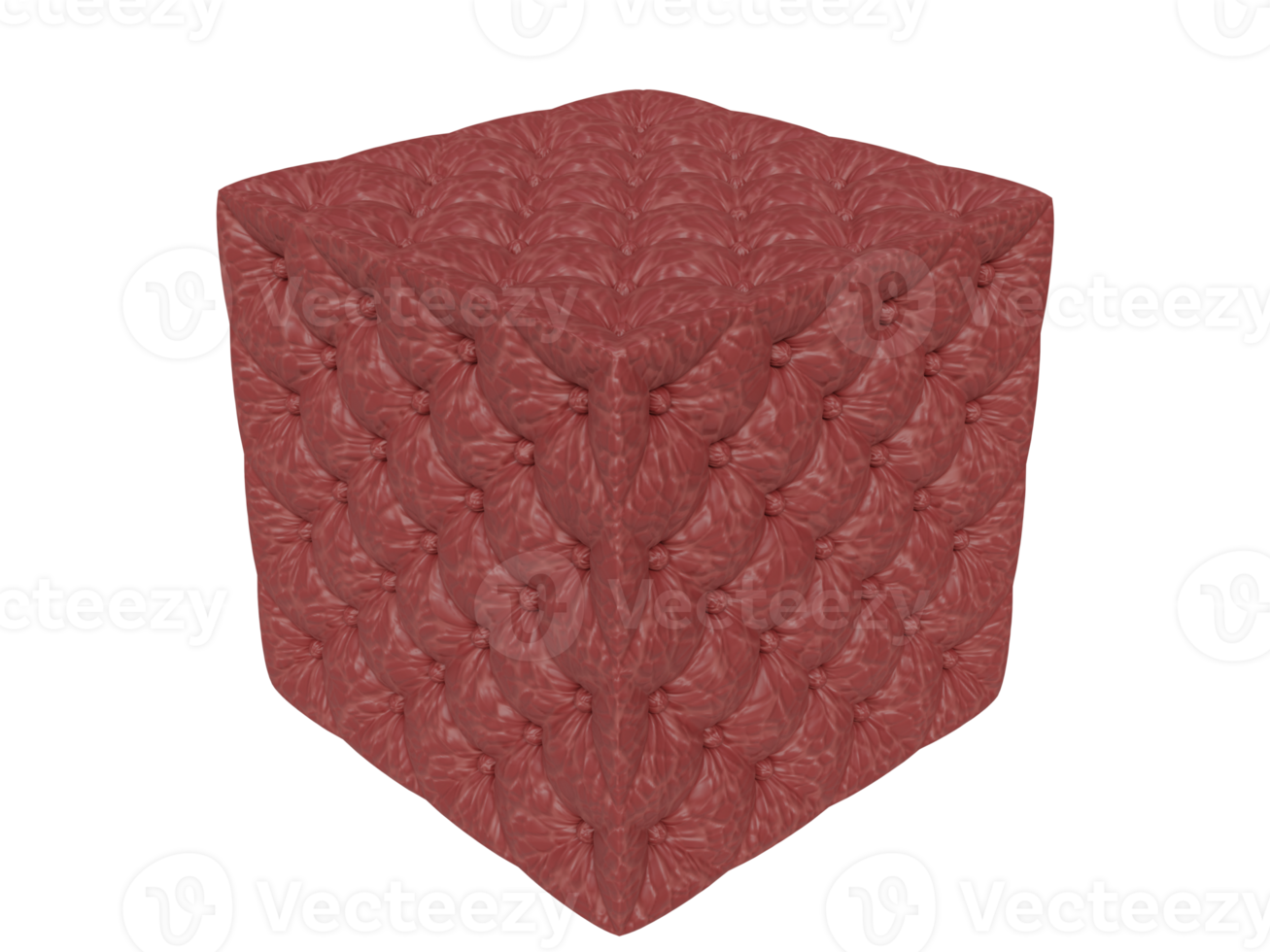 Ottoman and pouf . 3d render png