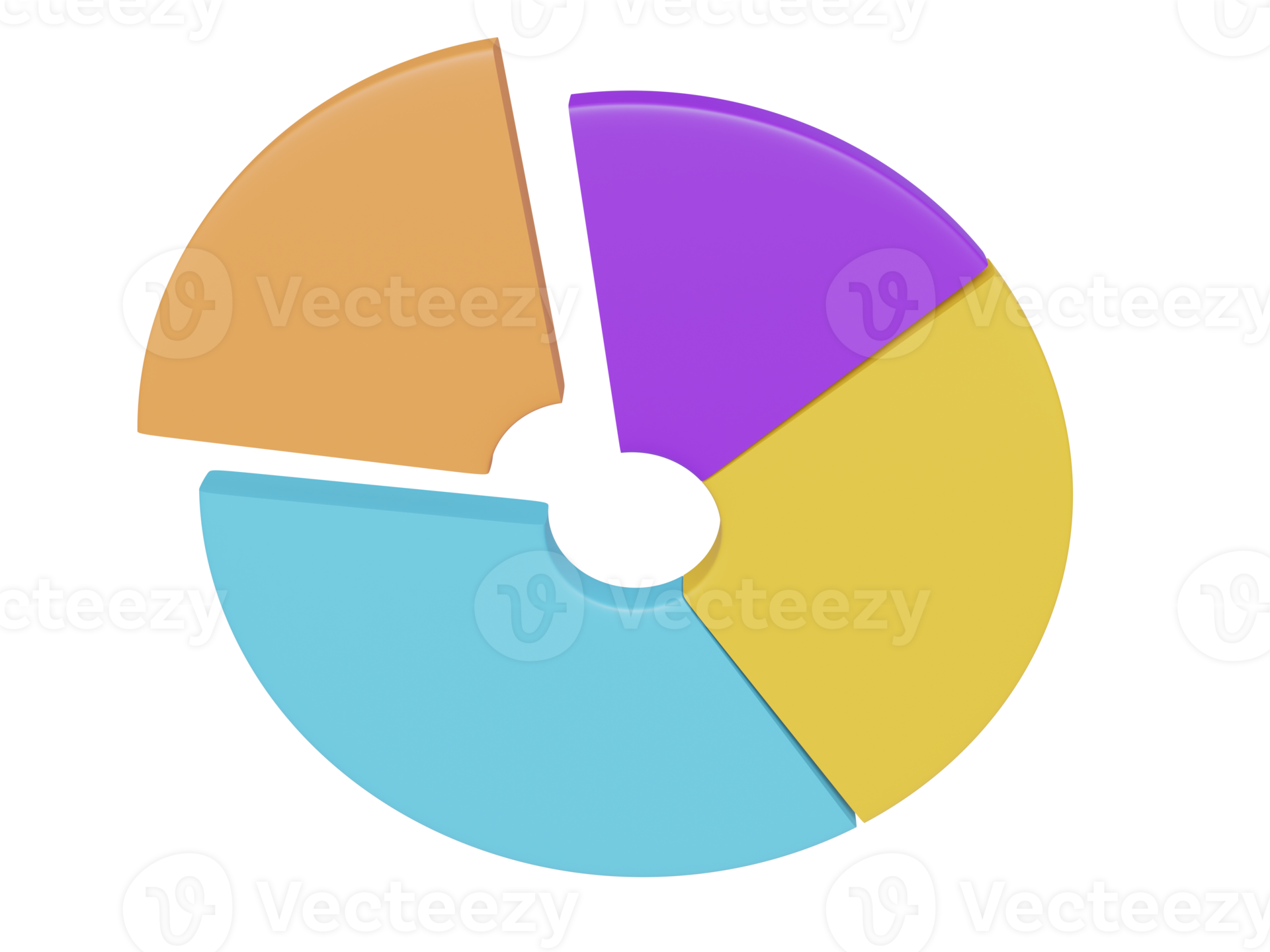 Free Colored round chart. 3d render. 16653755 PNG with Transparent
