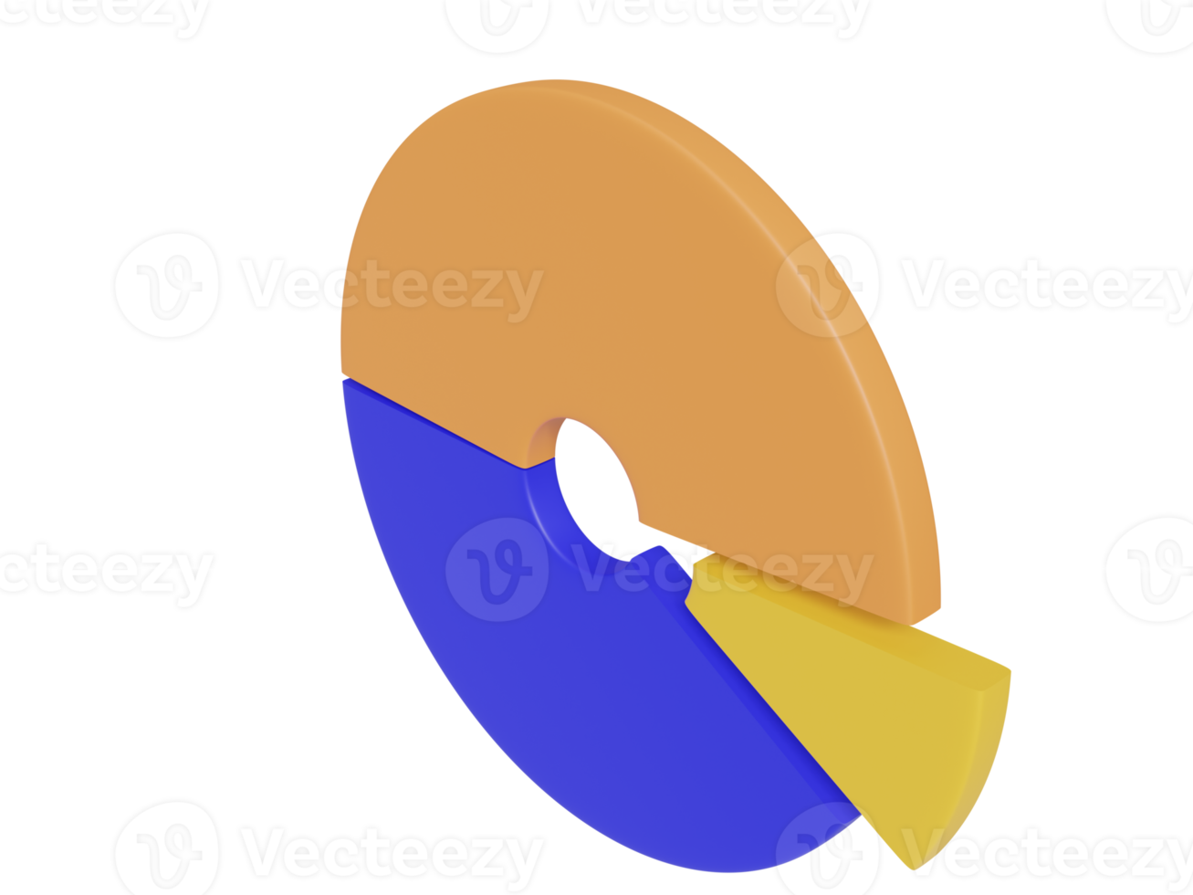 colorato il giro grafico. 3d rendere. png