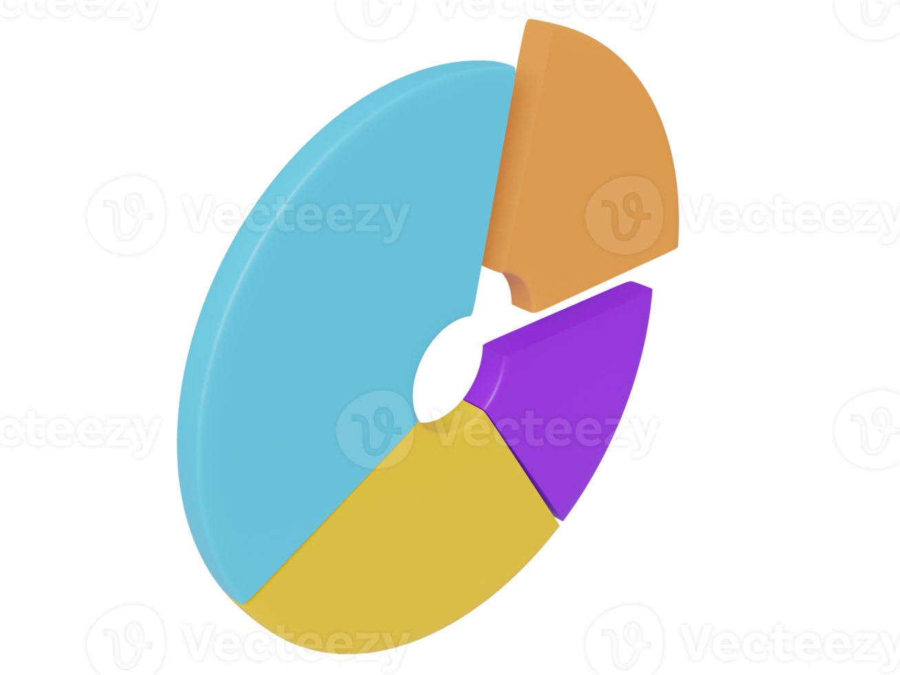 Colored round chart. 3d render. png