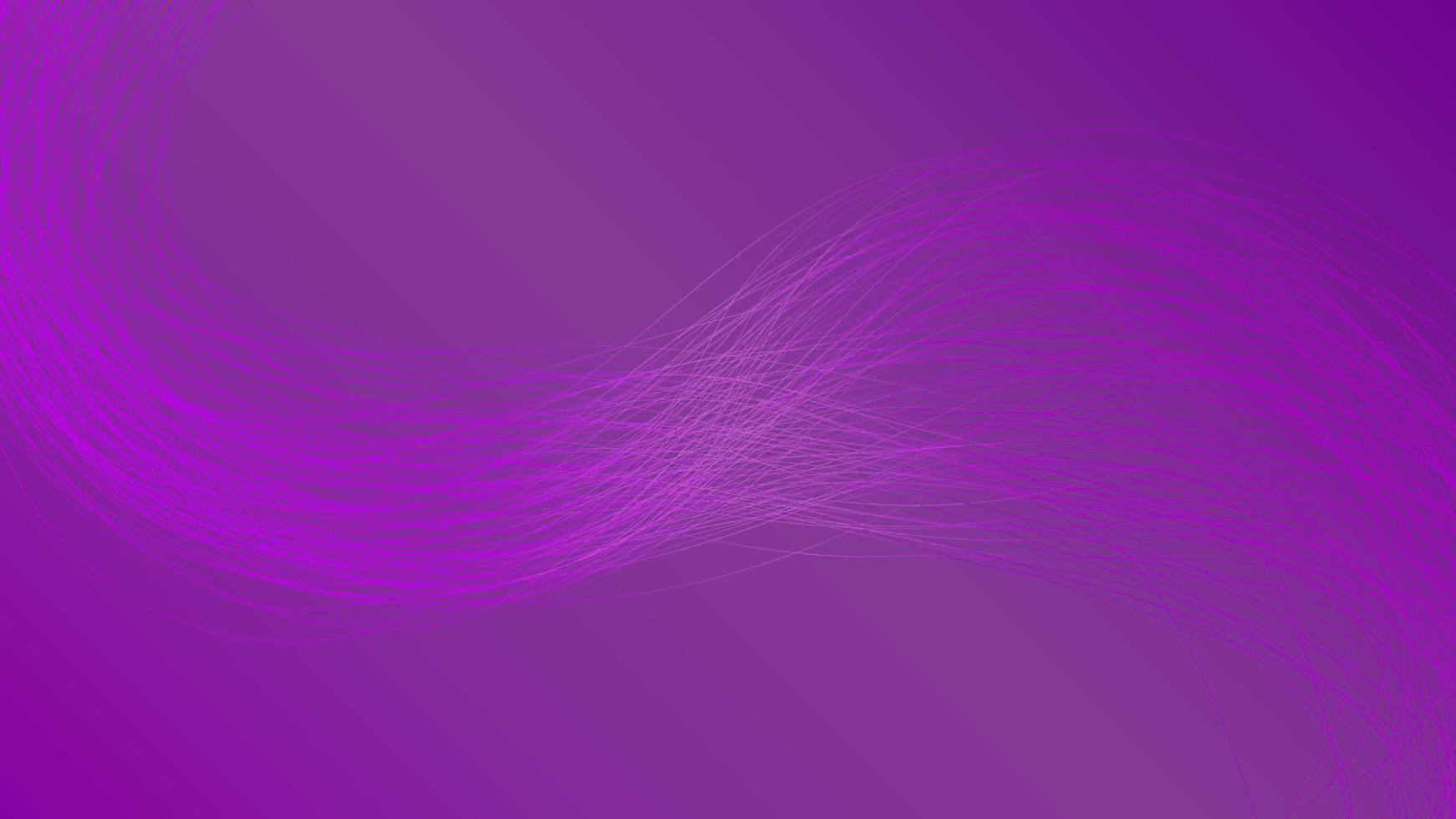 vector ondas suaves sobre fondo morado oscuro. telón de fondo de diseño de tecnología futurista con transición de degradado púrpura.