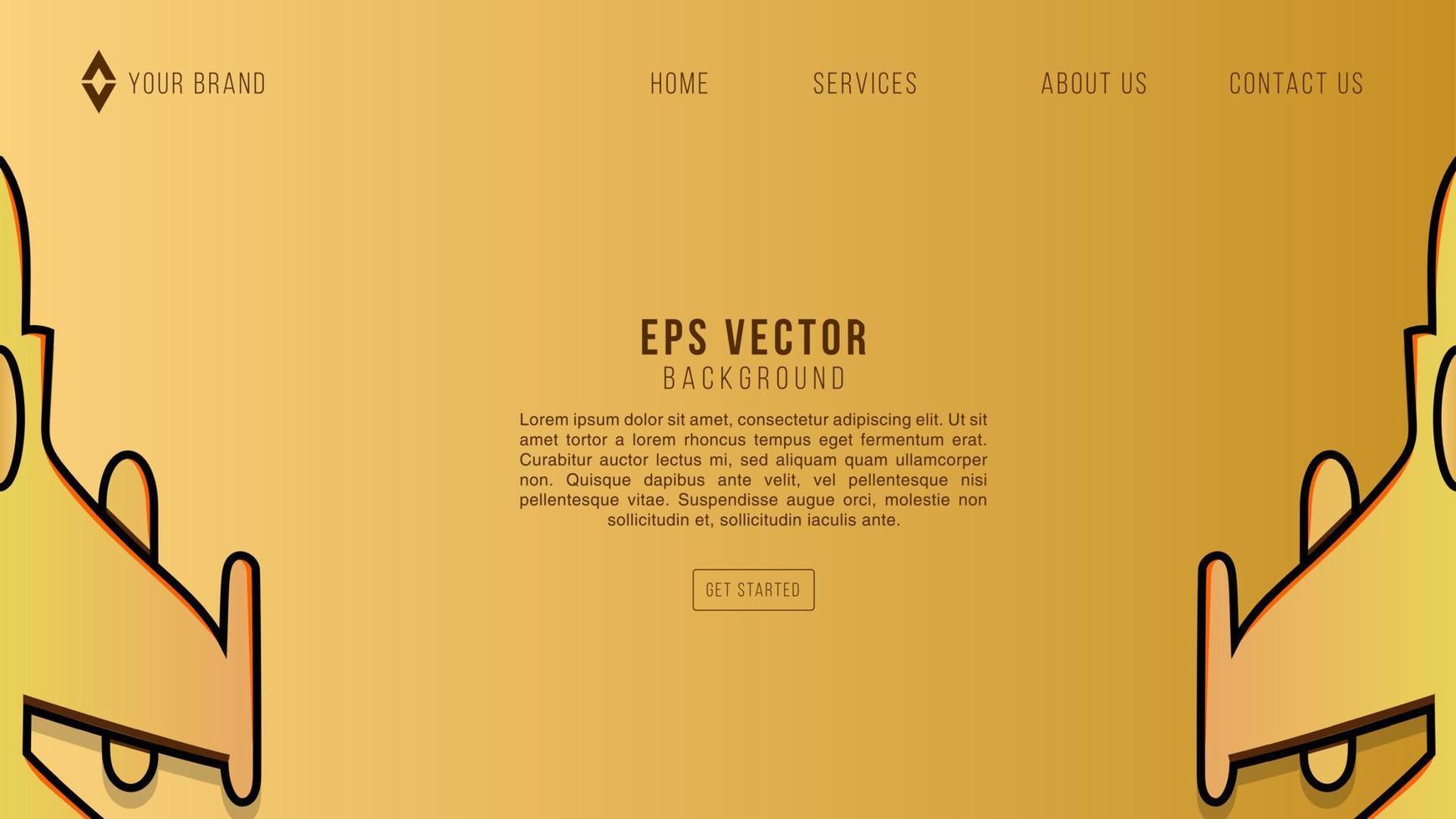 Editable vector website template with a jet isolated design