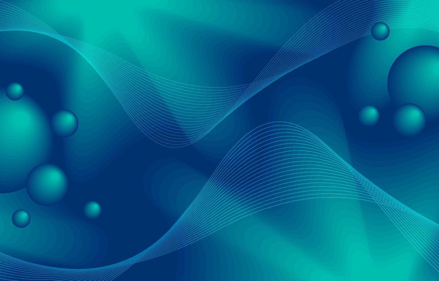 Abstract Blue Green Liquid Background vector