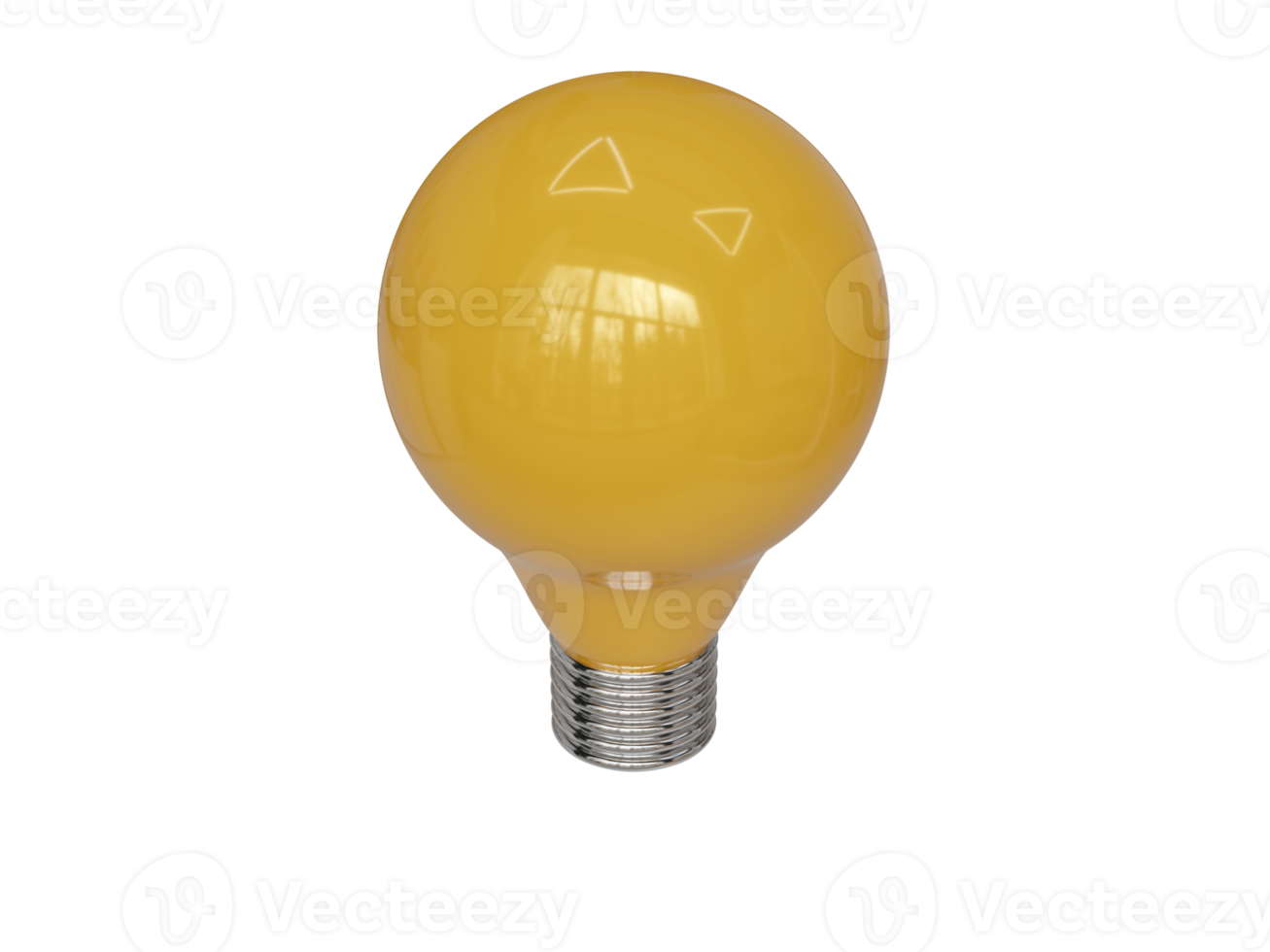 Free Yellow light bulb. 3d render 16653900 PNG with Transparent Background