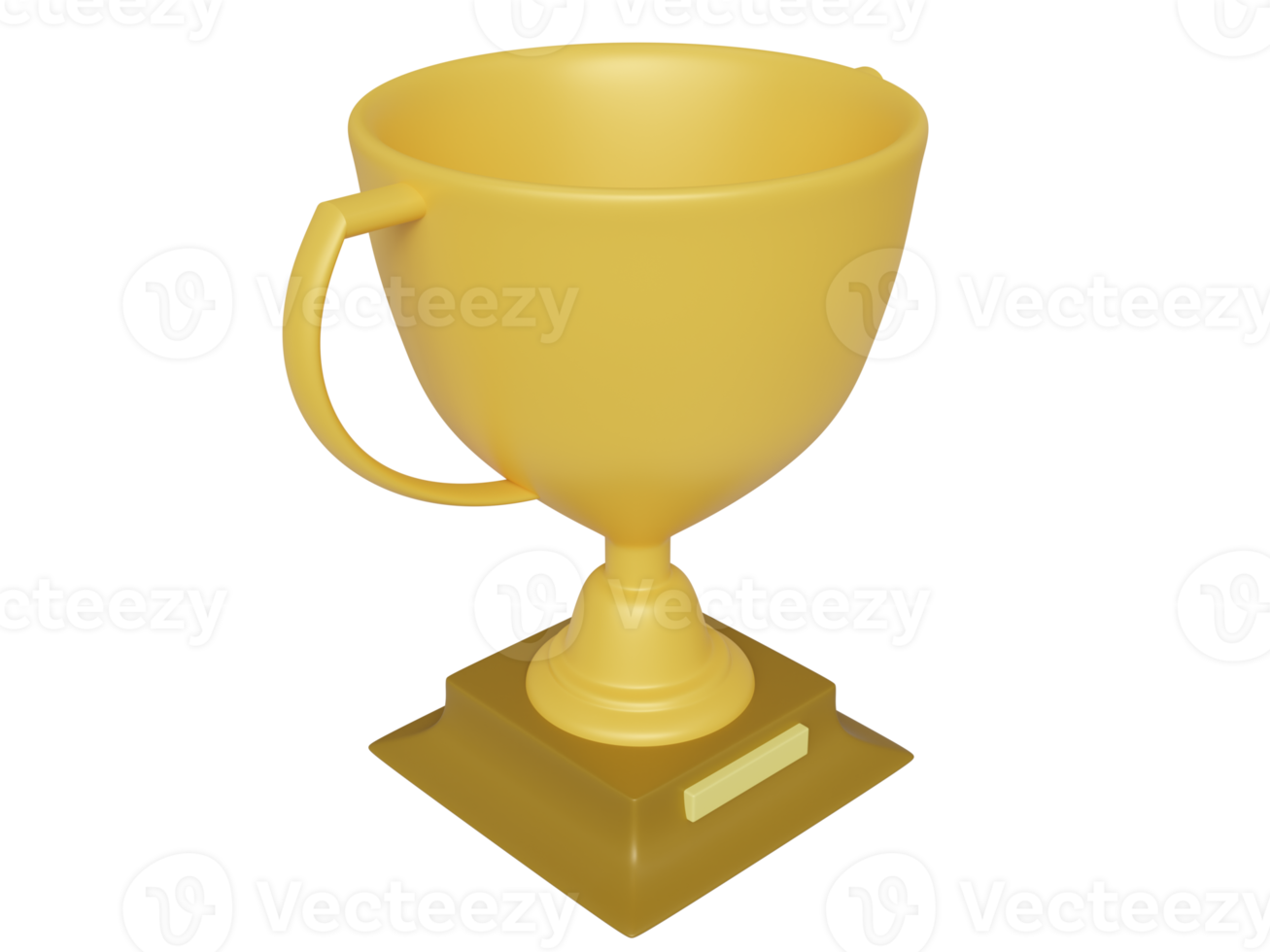 gouden prijs beker. 3d geven png