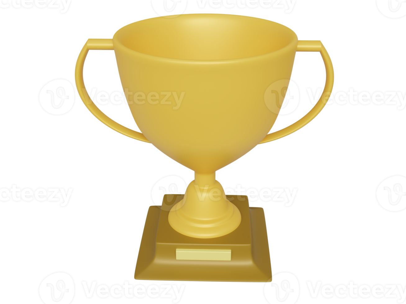 Golden award cup. 3d render png