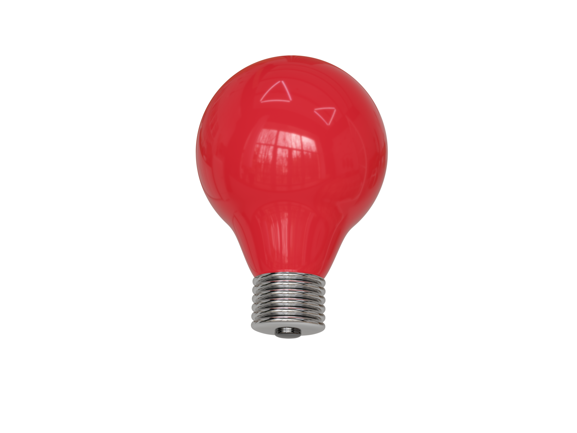 Free Red light bulb. 3d render 16653928 PNG with Transparent Background