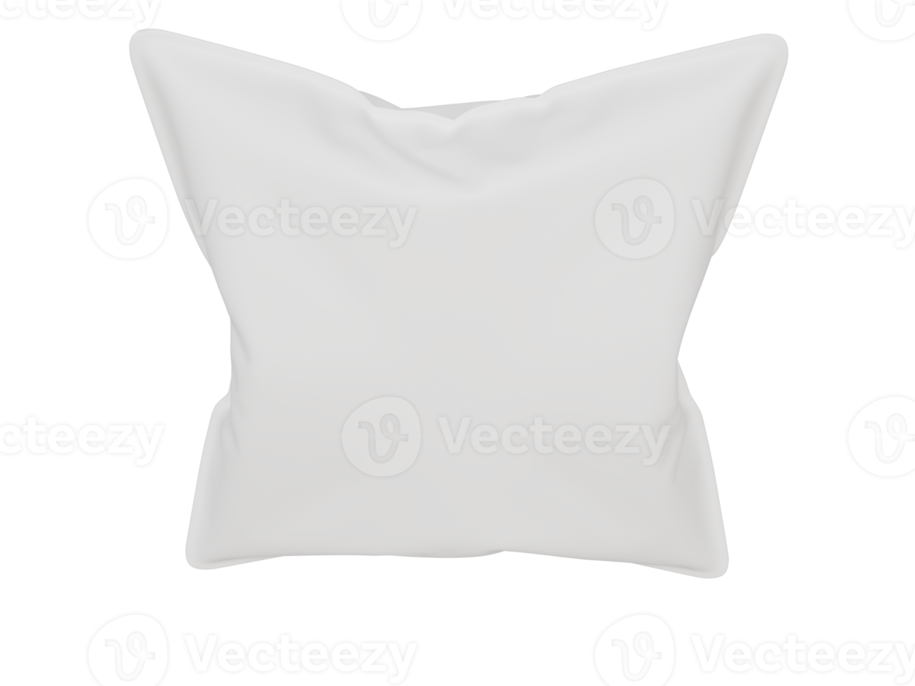 Mockup white square pillow. 3d render png