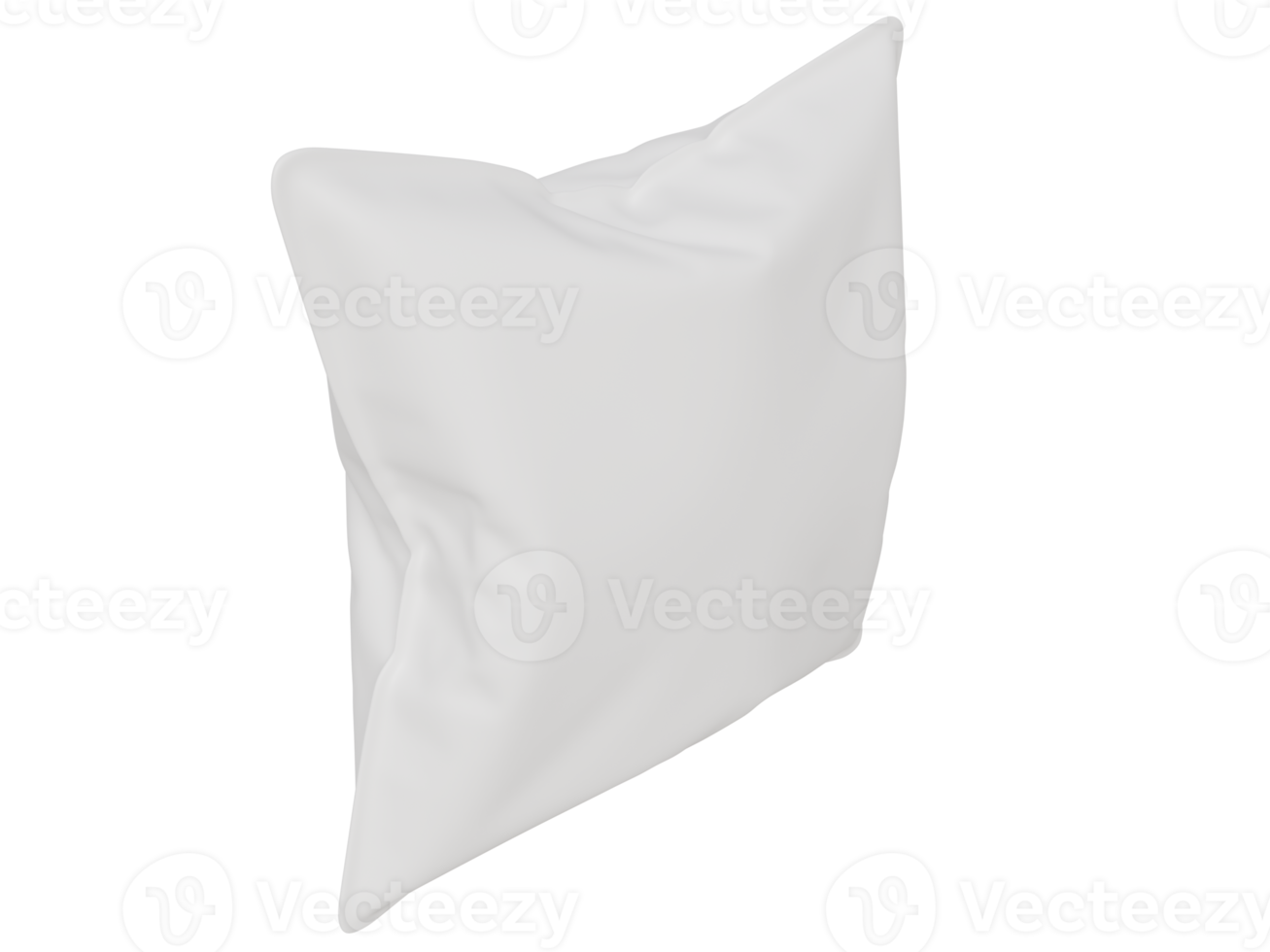 Mockup white square pillow. 3d render png