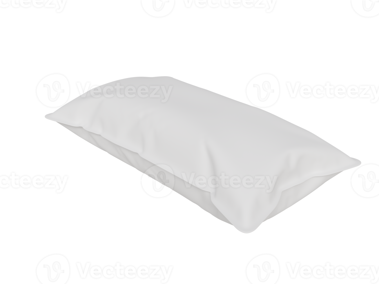 Mockup white rectangular pillow. 3d render png