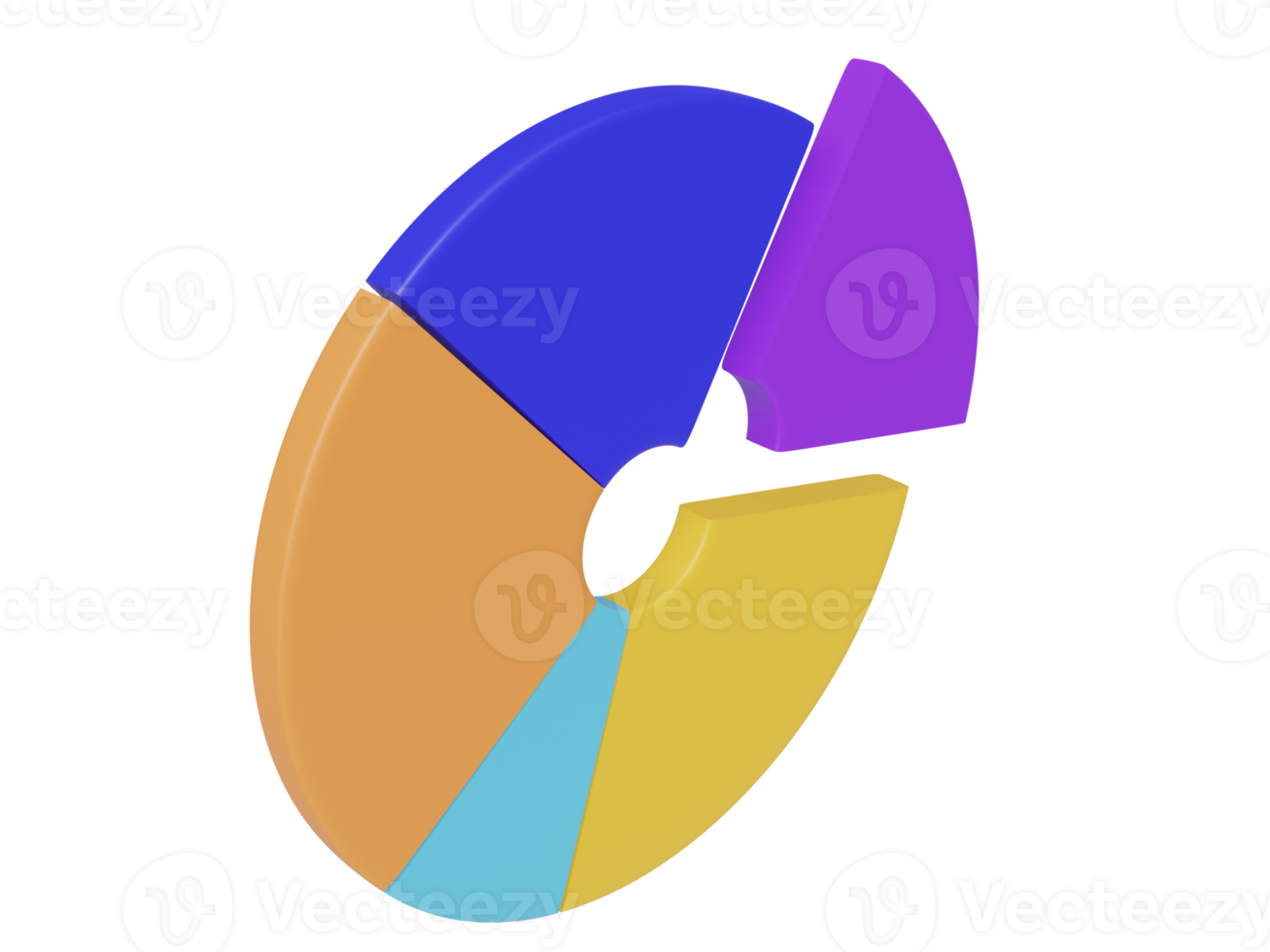 colorato il giro grafico. 3d rendere. png