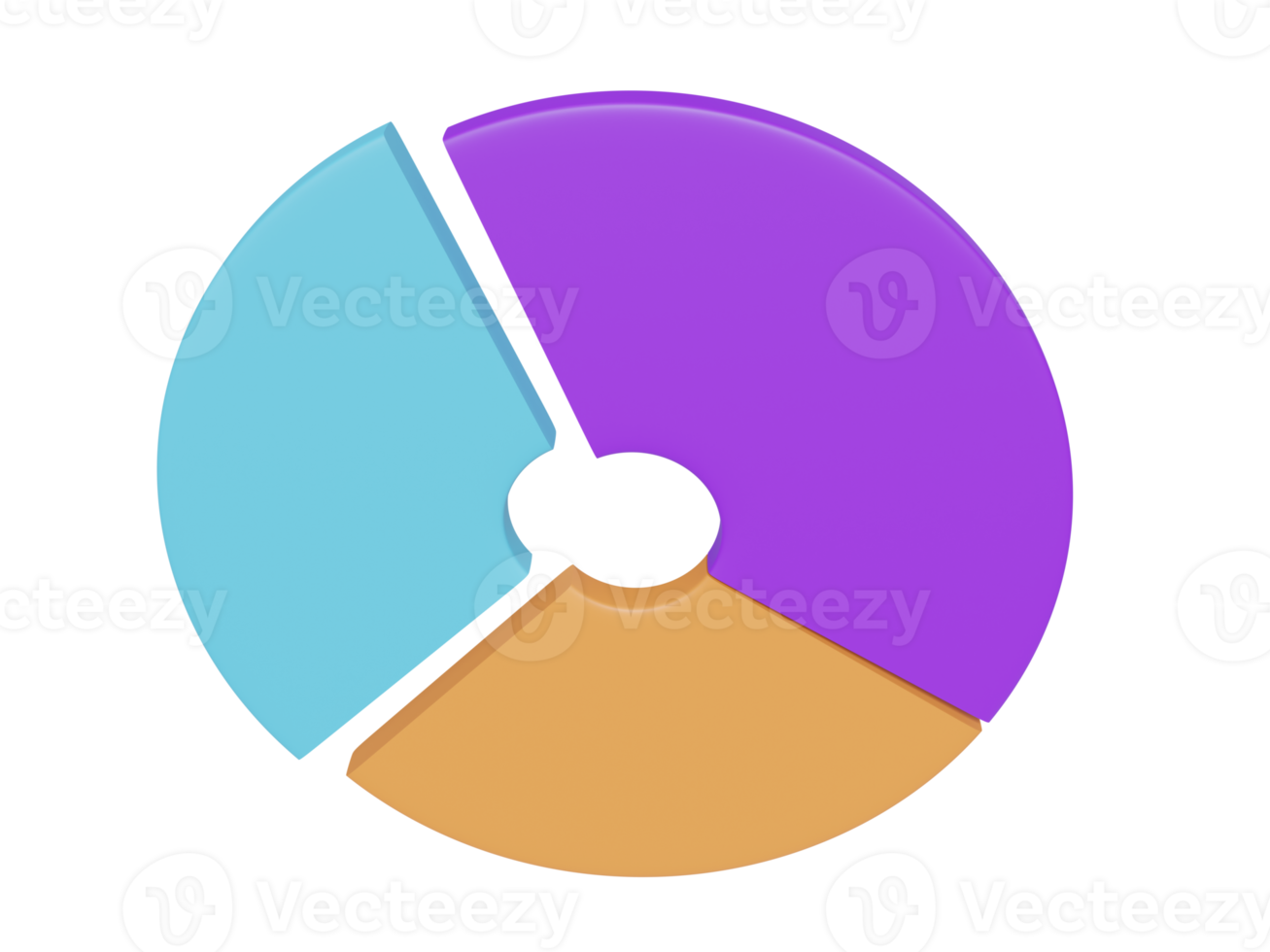 Colored round chart. 3d render. png