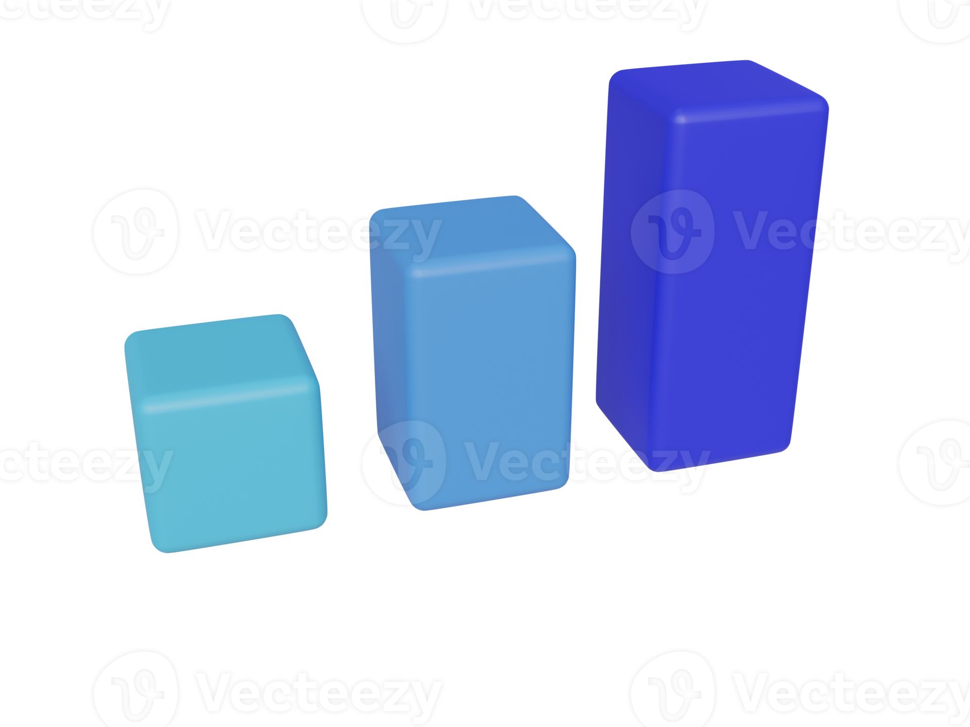 Color Bar Chart. 3d render. 16653983 PNG