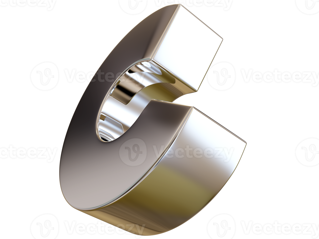 3d shape, metal geometric figure. 3d render. png