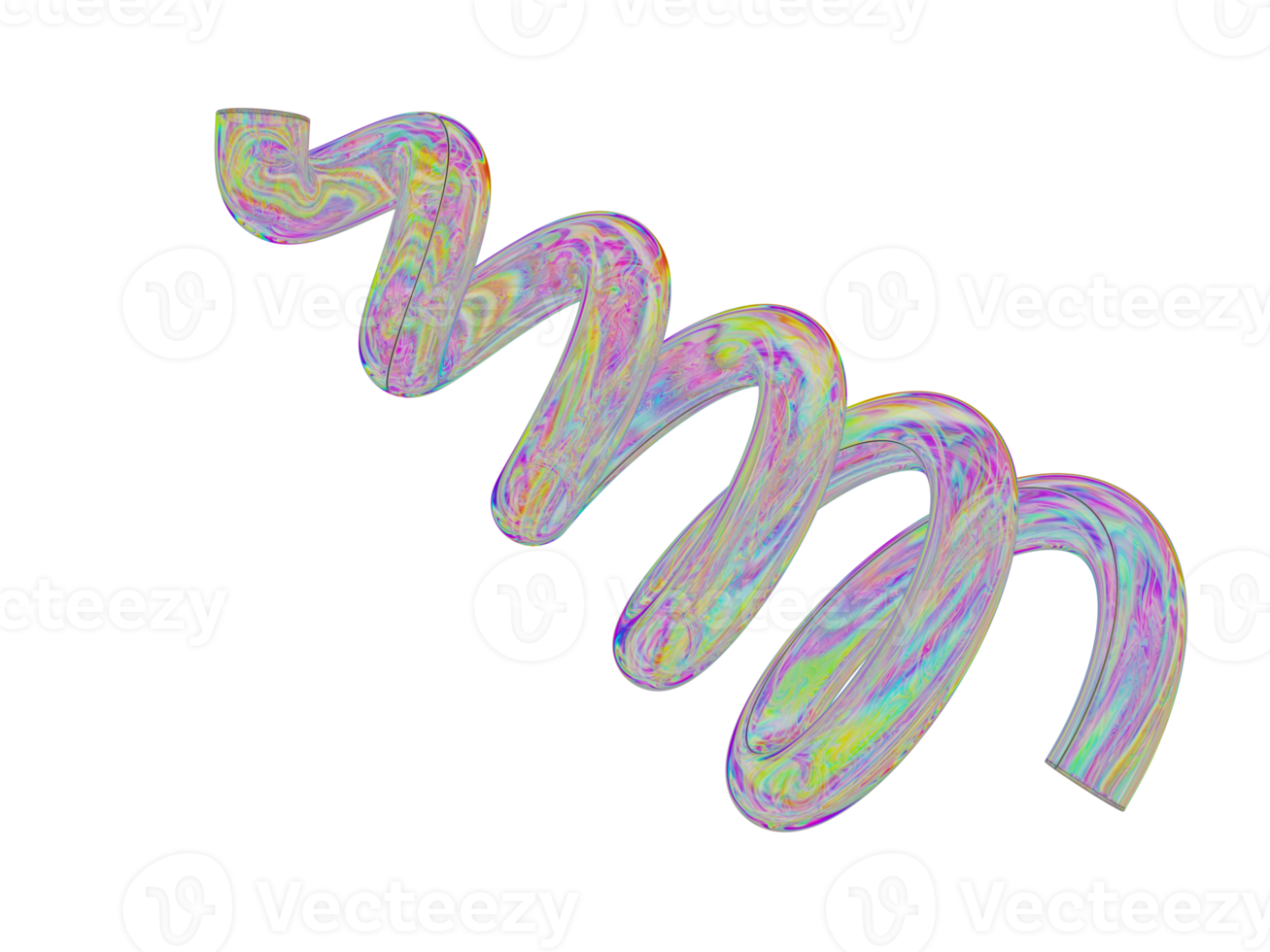 forme 3d, figure géométrique arc-en-ciel. rendu 3D. png