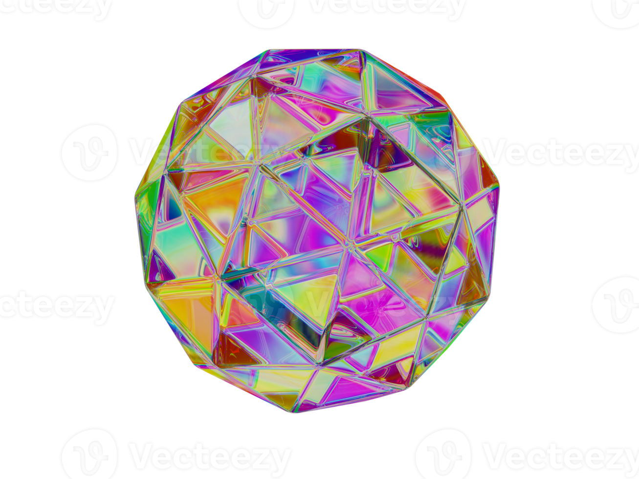 forme 3d, figure géométrique arc-en-ciel. rendu 3D. png