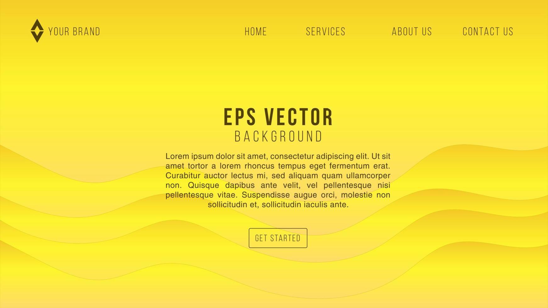 Abstract Background minimalism with yellow papercut layer vector