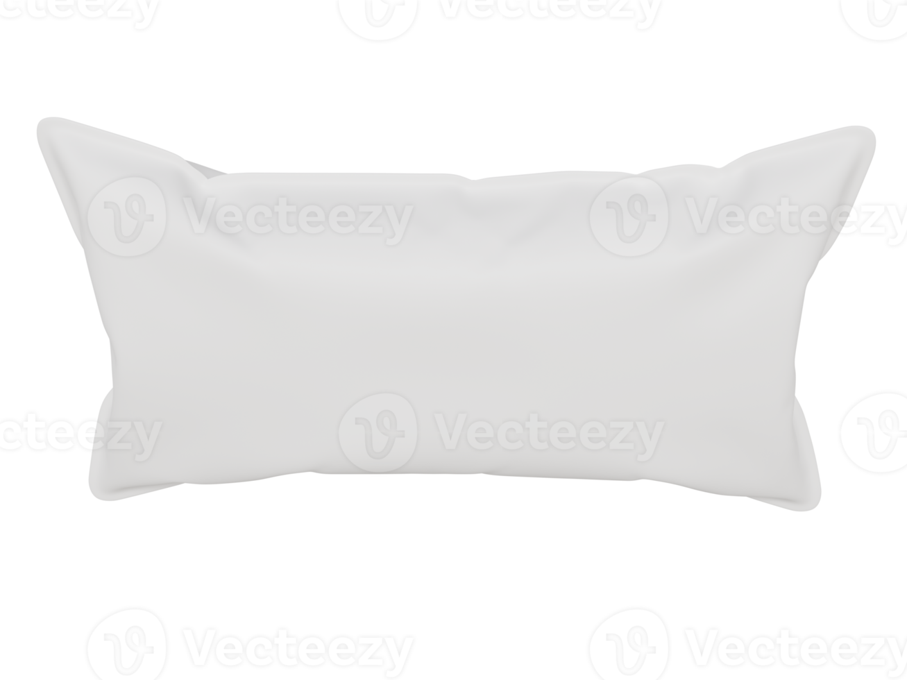 Mockup white rectangular pillow. 3d render png