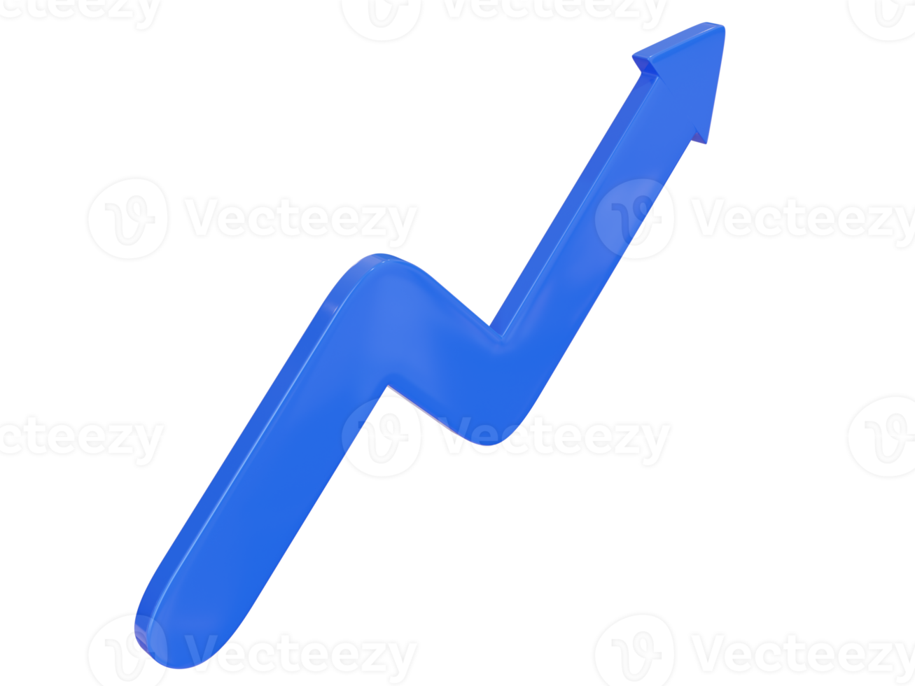 Blue arrow lightning. 3d render. png
