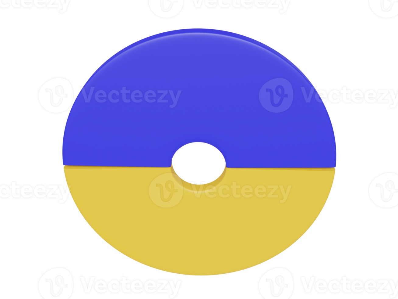 farbiges Runddiagramm. 3D-Rendering. png