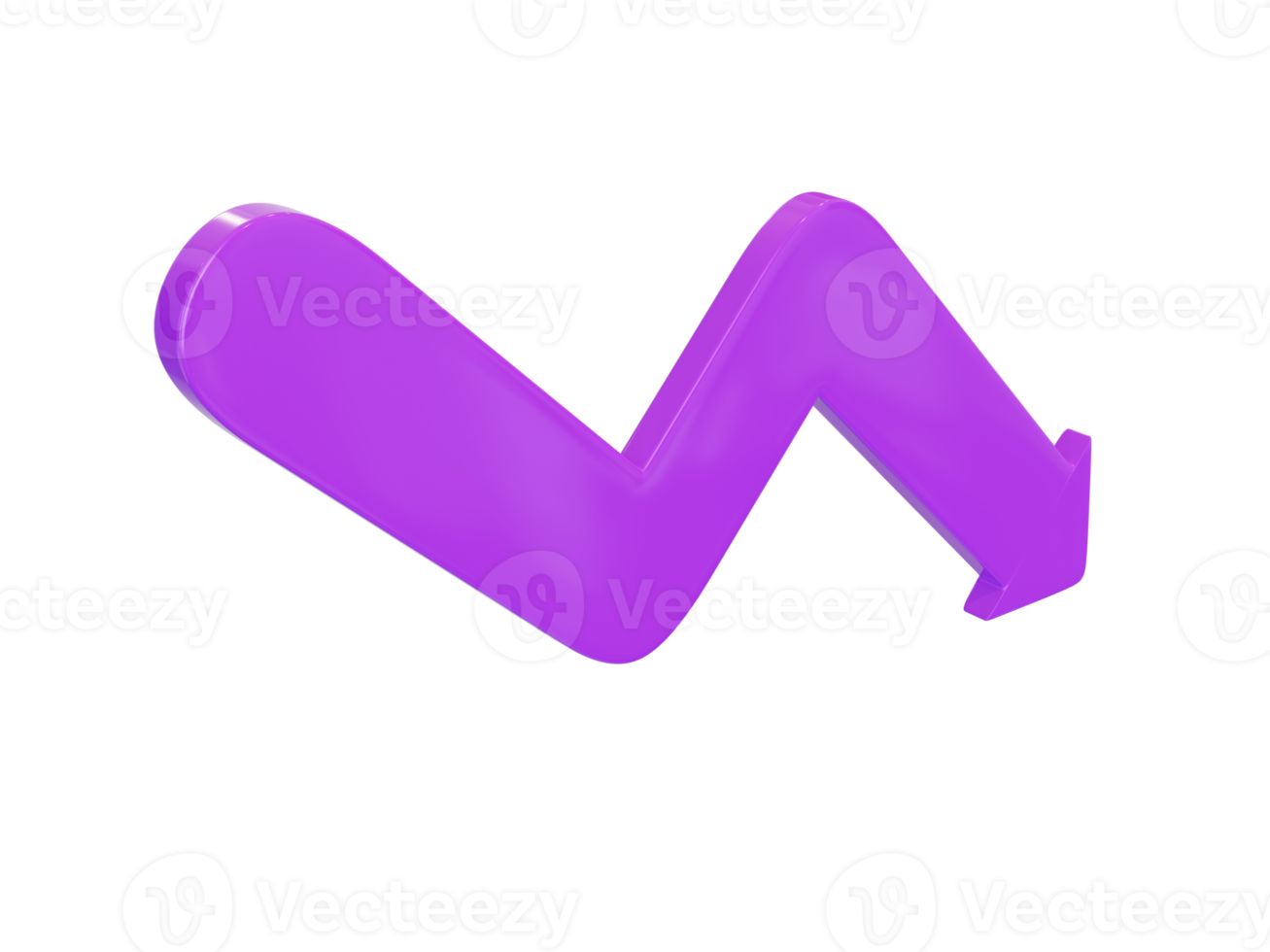 Violet arrow lightning. 3d render. png
