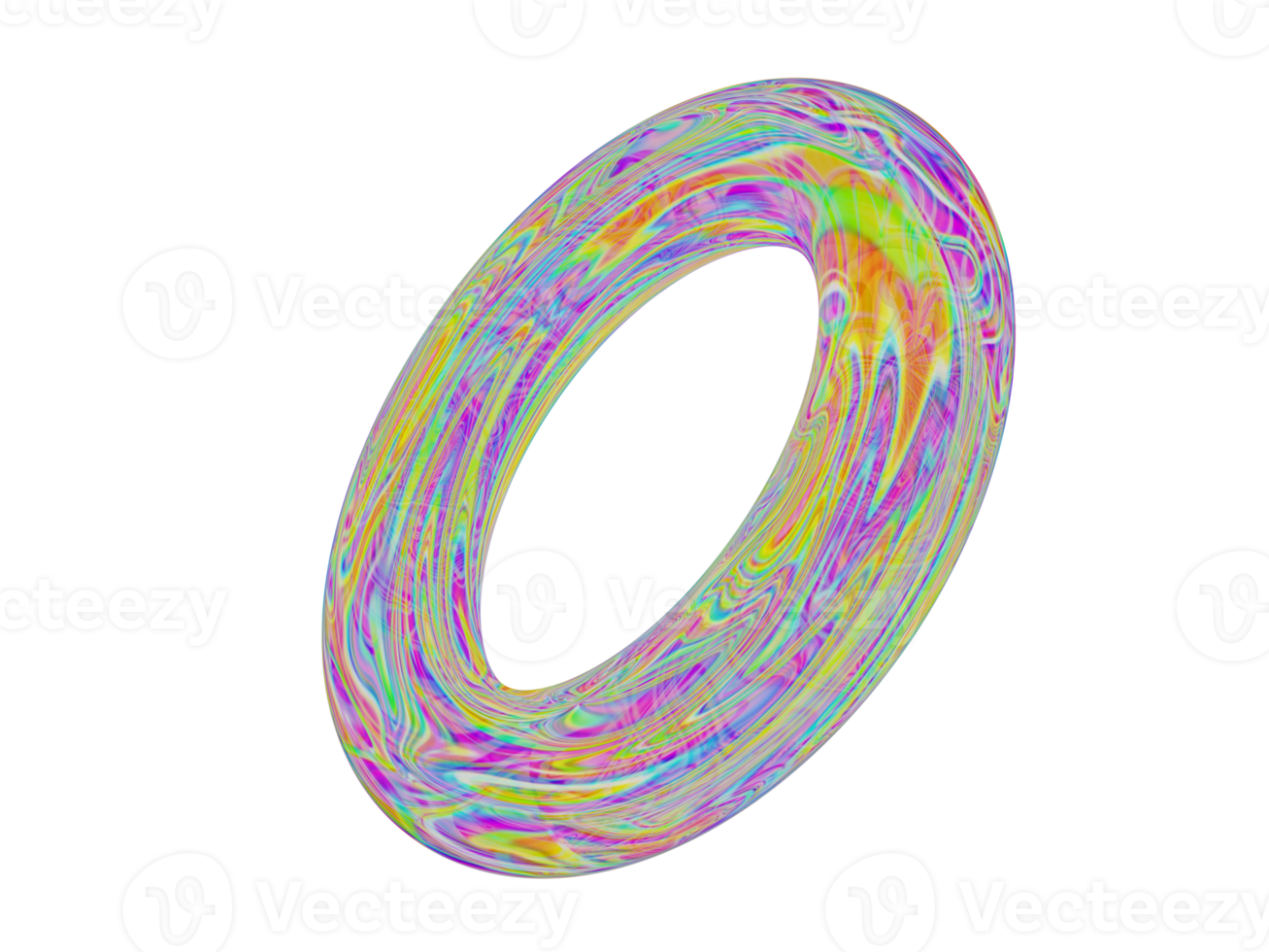 forme 3d, figure géométrique arc-en-ciel. rendu 3D. png