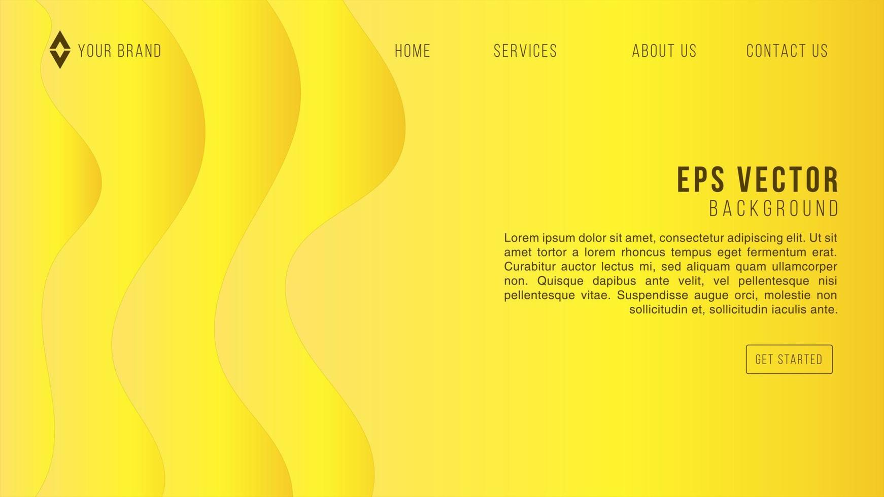 Abstract Background minimalism with yellow papercut layer vector