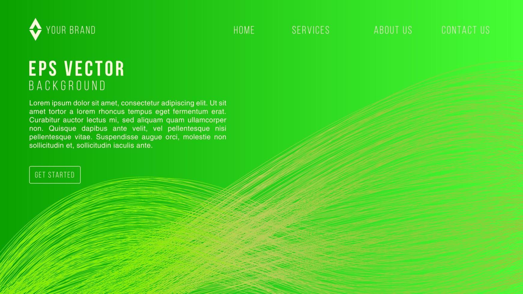 Abstract Green Fluid Banner Template for Website Page. Modern background design. gradient color. Dynamic Waves. Liquid shapes composition. Fit for web banners vector