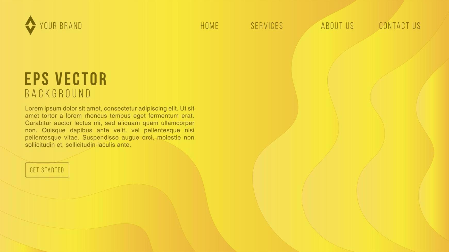 Abstract Background minimalism with yellow papercut layer vector