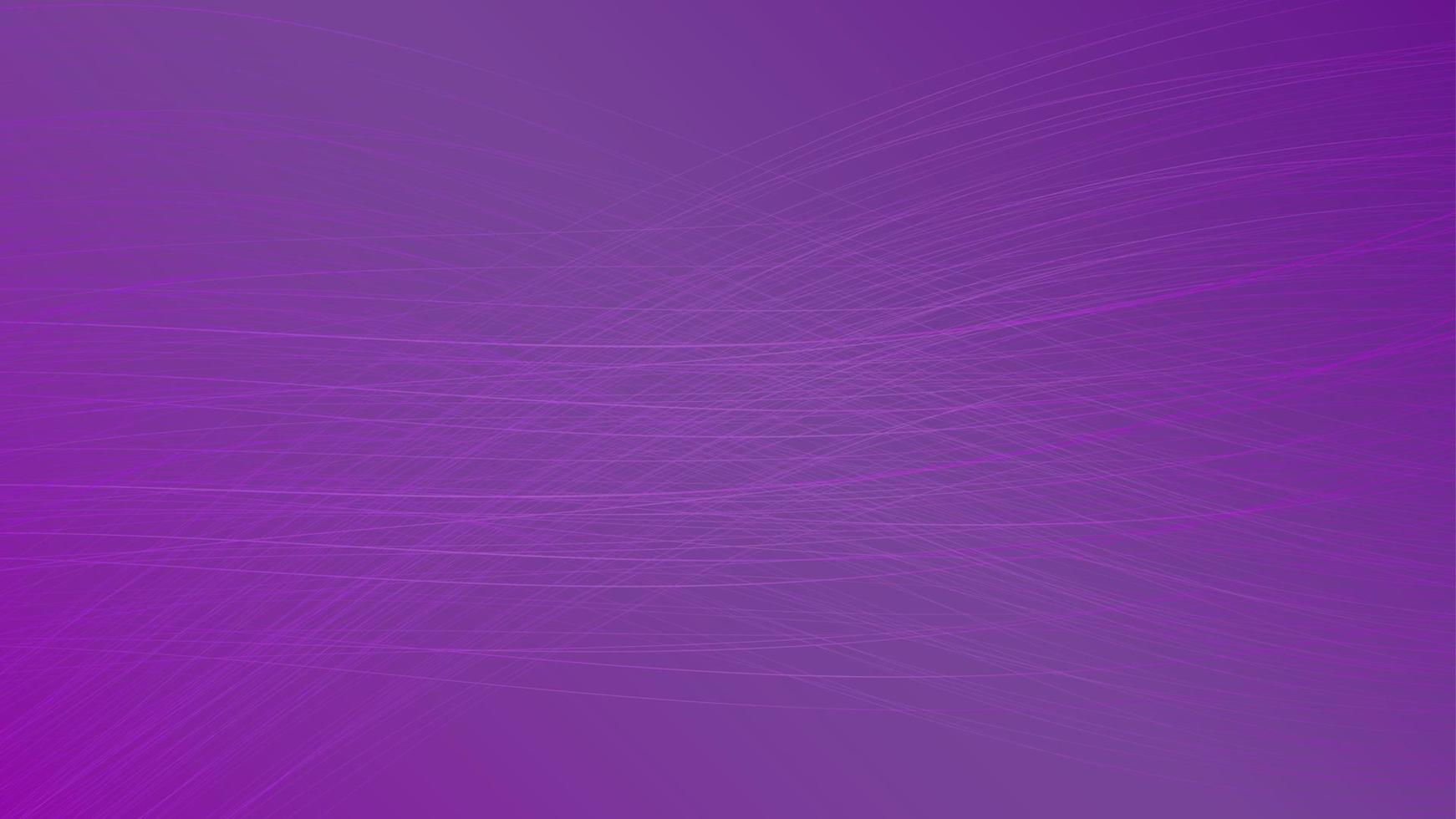 Vector smooth waves on dark purple background. Futuristic technology design backdrop with purple gradient transition.