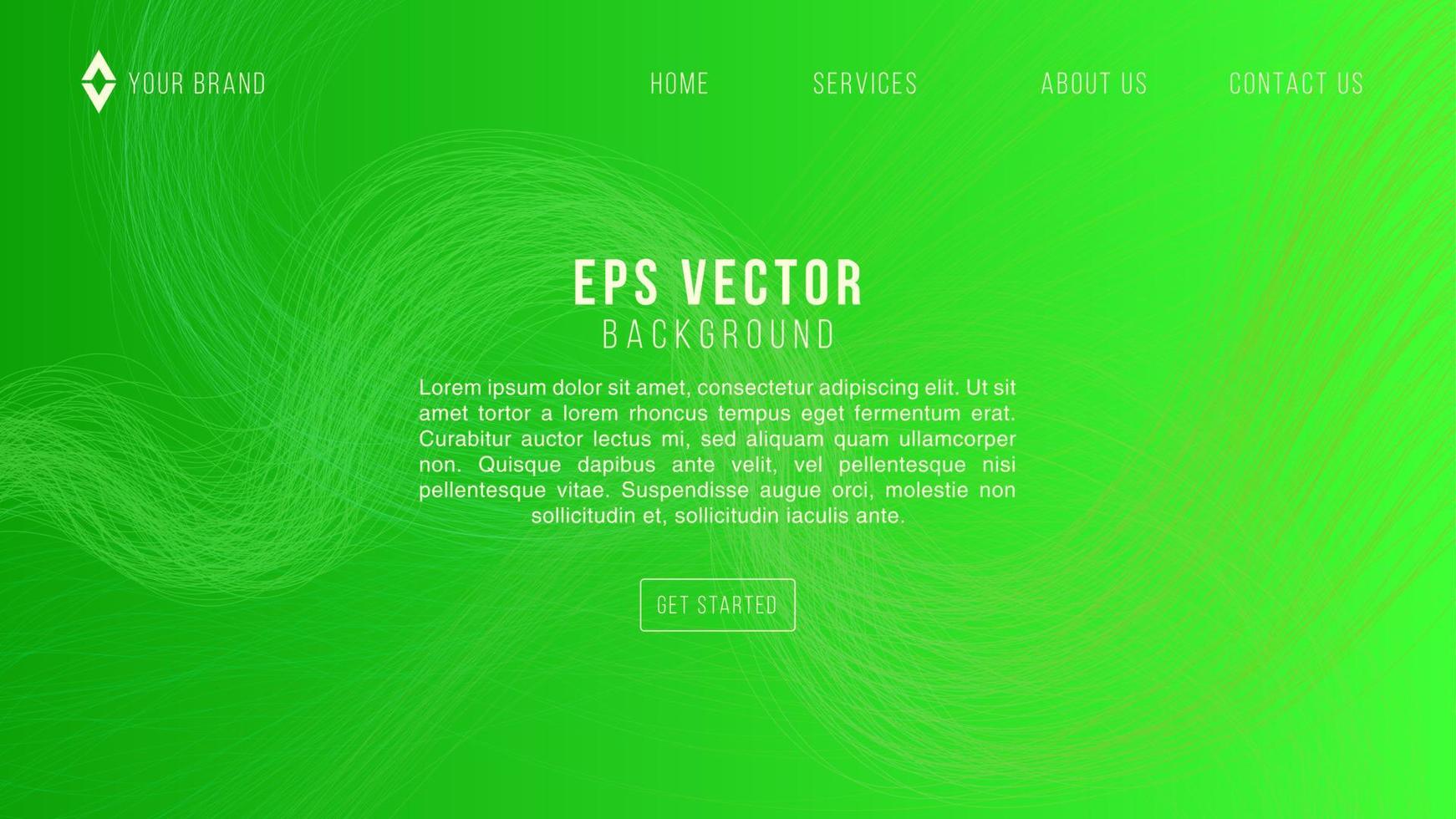 Abstract Green Fluid Banner Template for Website Page. Modern background design. gradient color. Dynamic Waves. Liquid shapes composition. Fit for web banners vector