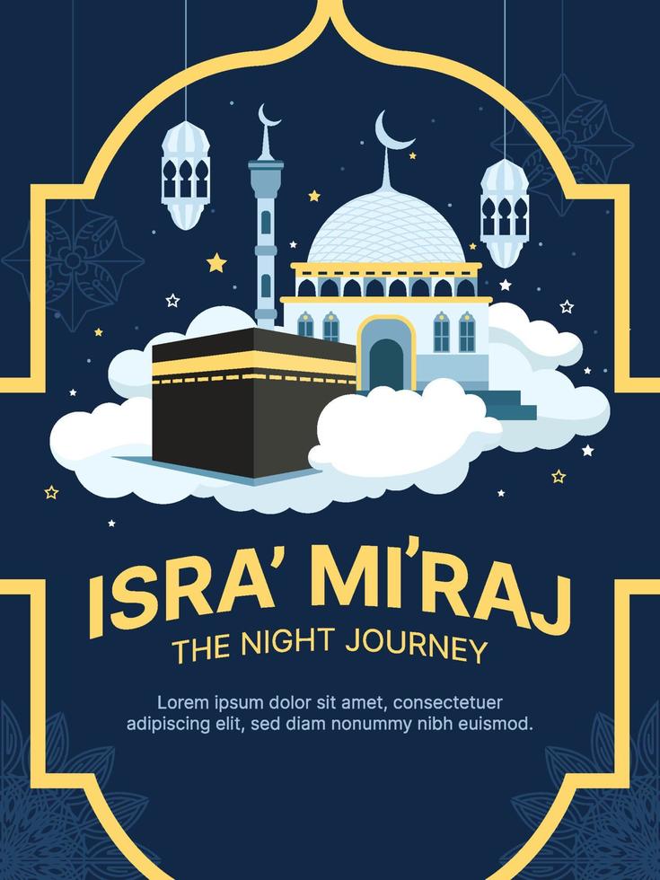 Happy Isra Miraj Poster vector