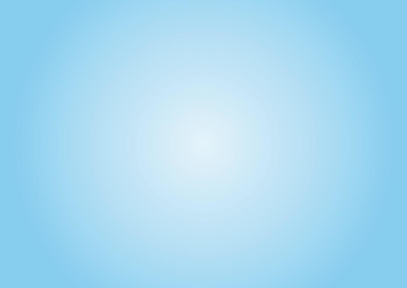 Sky blue gradient background. Soft, plain, light blue and white radial smooth wallpaper. Vector illustration design. EPS 10.