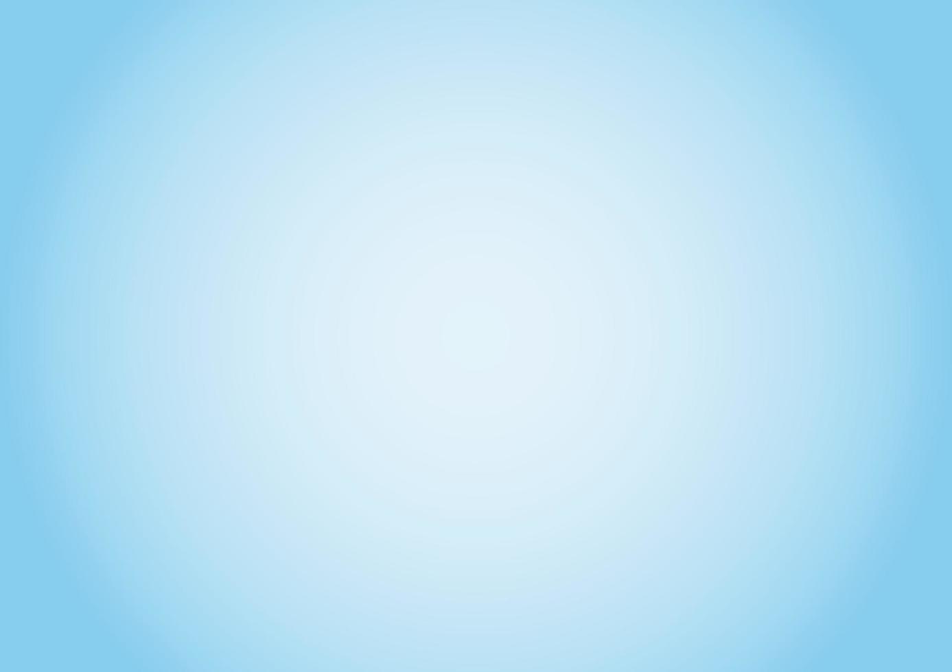 Sky blue gradient background. Soft, plain, light blue and white radial smooth wallpaper. Vector illustration design. EPS 10.
