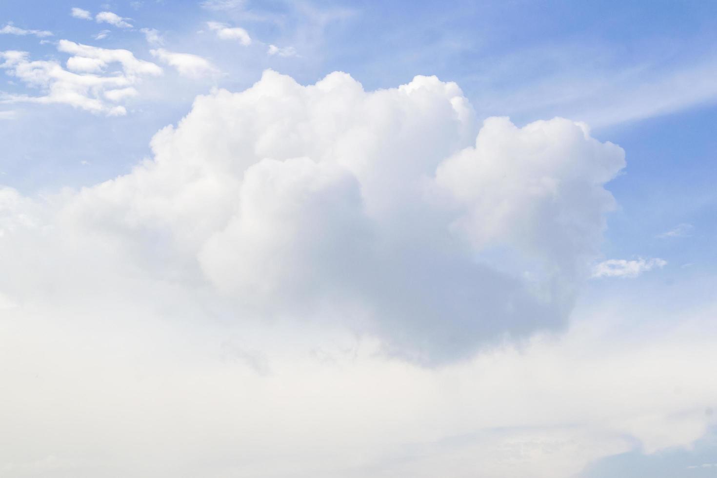 white clouds in the sky on a sunny day photo