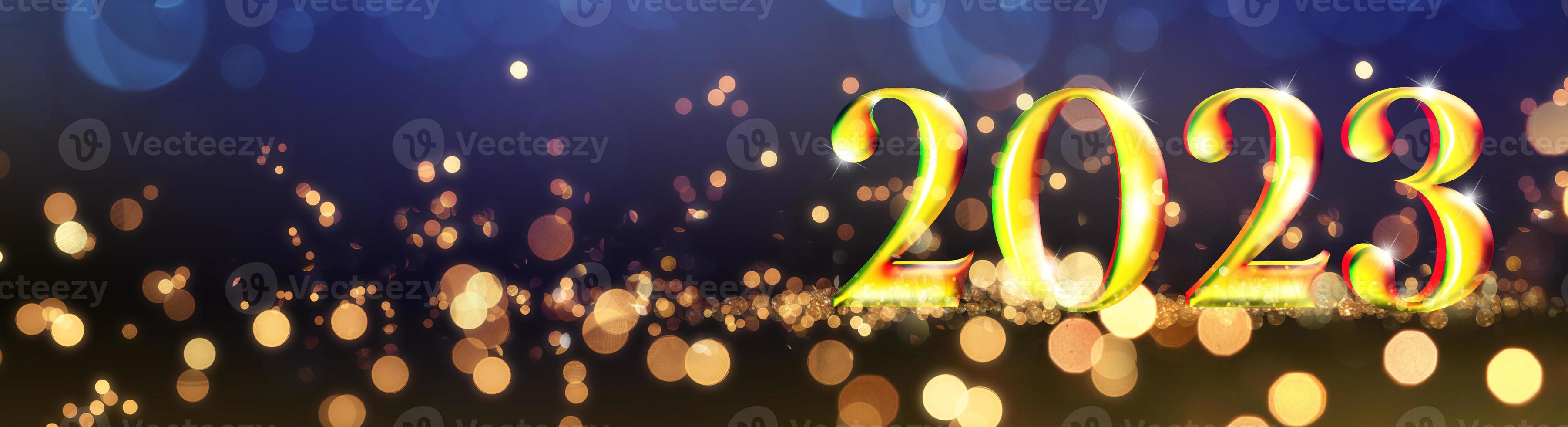 Happy New Year Background. Start to 2023. 3D illustration photo