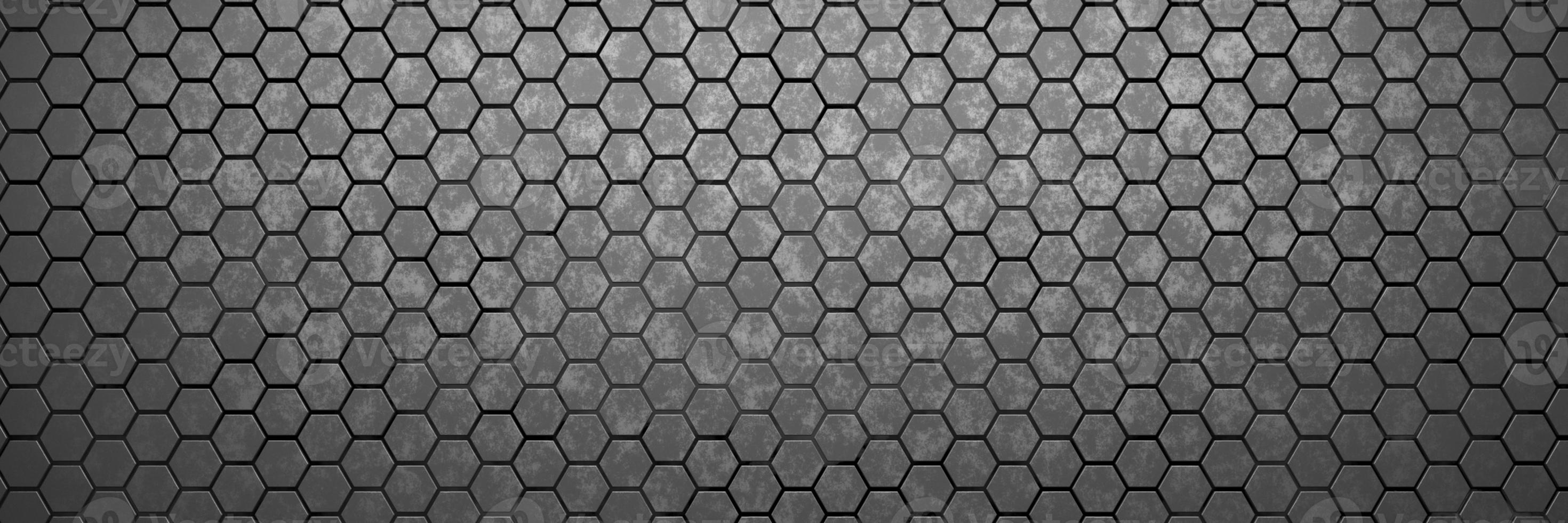Futuristic and technological hexagonal background. 3d rendering photo