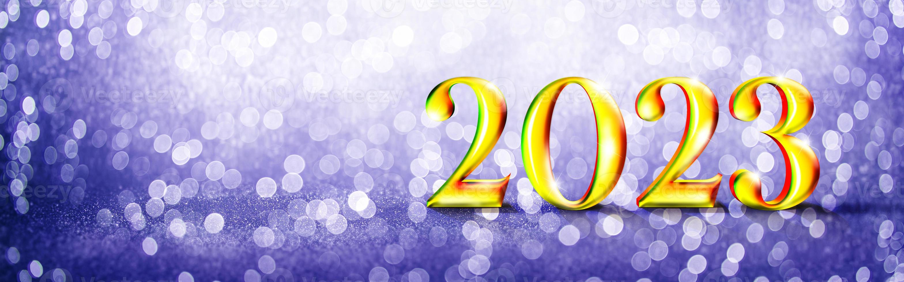 Happy New Year Background. Start to 2023. 3D illustration photo