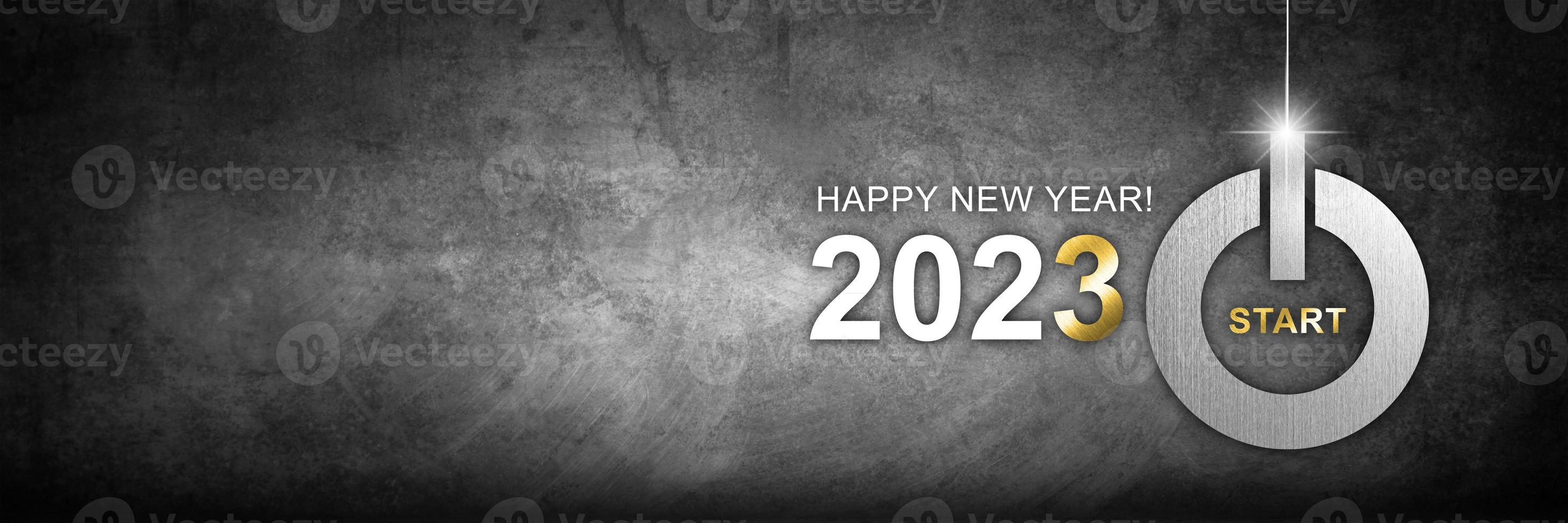 Happy New Year Background. Start to 2023. 3D illustration photo