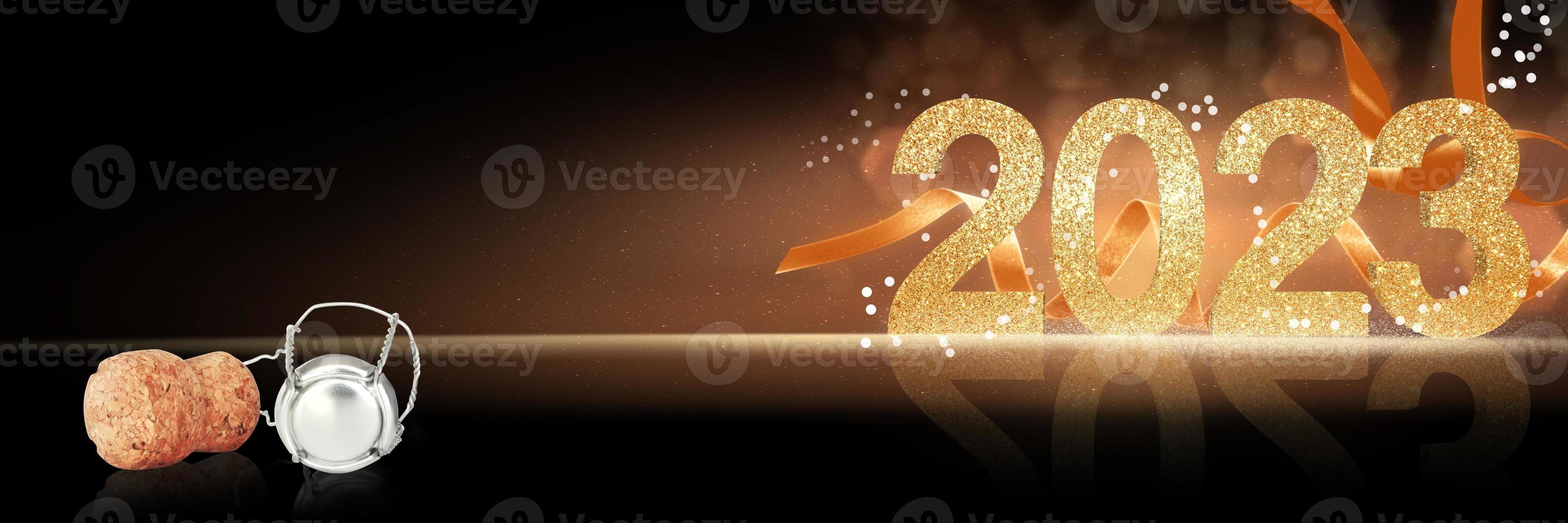 Happy New Year Background. Start to 2023. 3D illustration photo