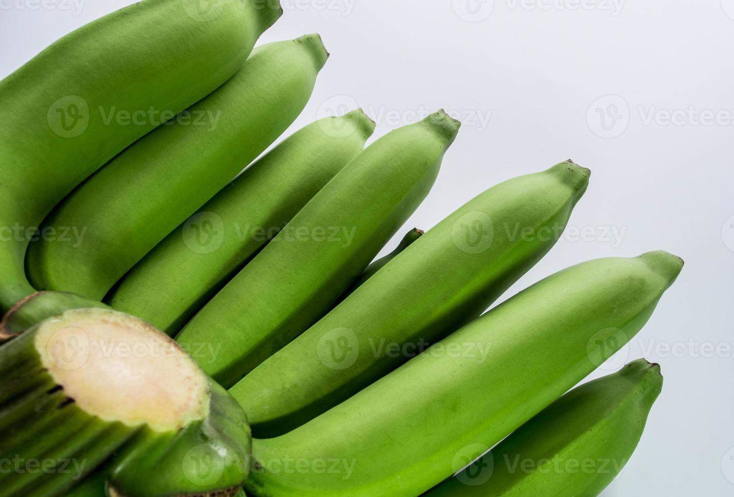 Raw Cavendish banana Isolated on white background photo