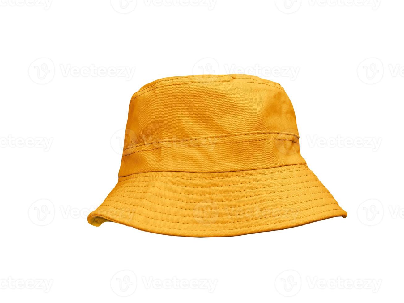 Orange bucket hat isolated on white 16656505 Stock Photo at Vecteezy