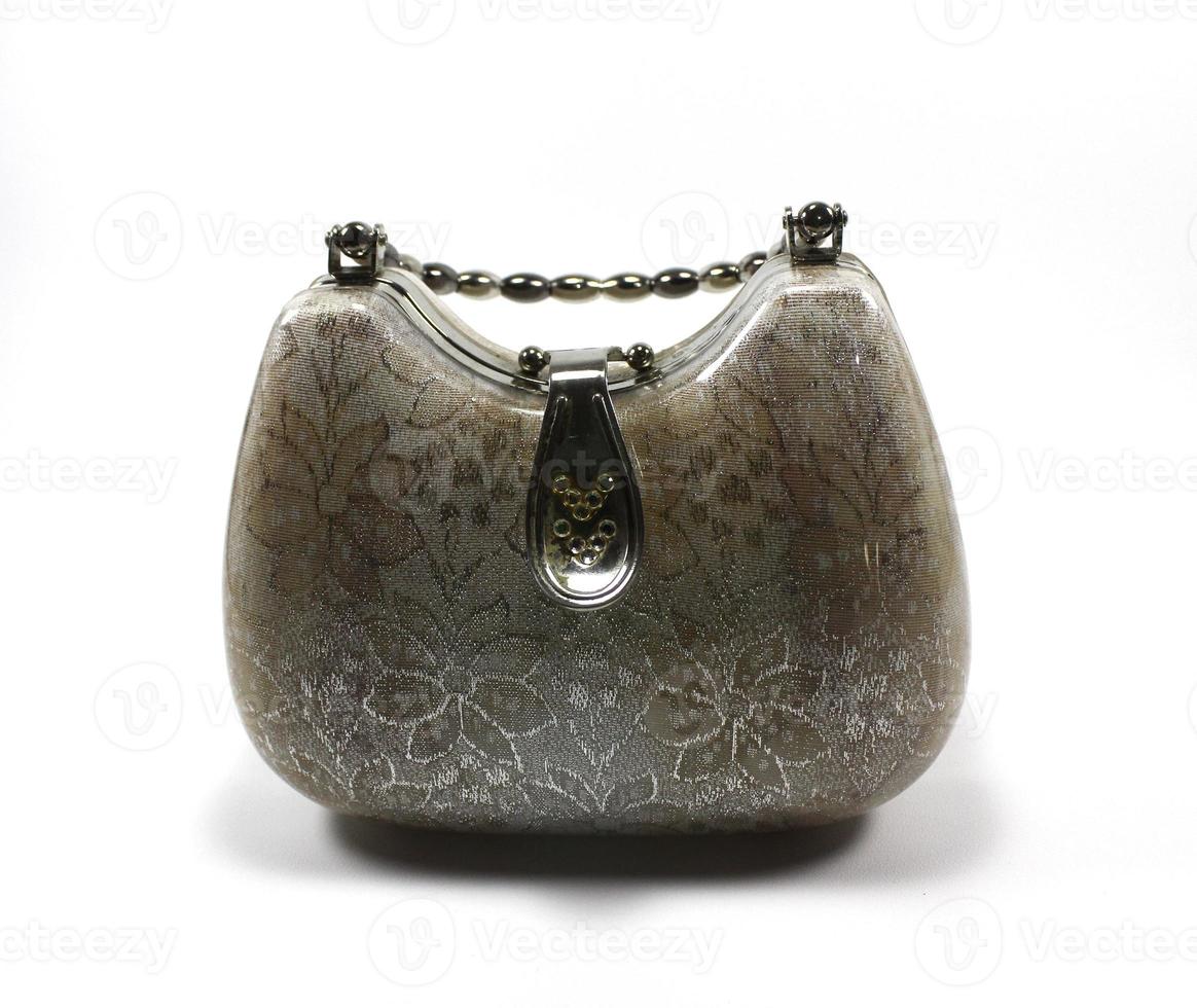 Cream colored vintage women's handbag photo