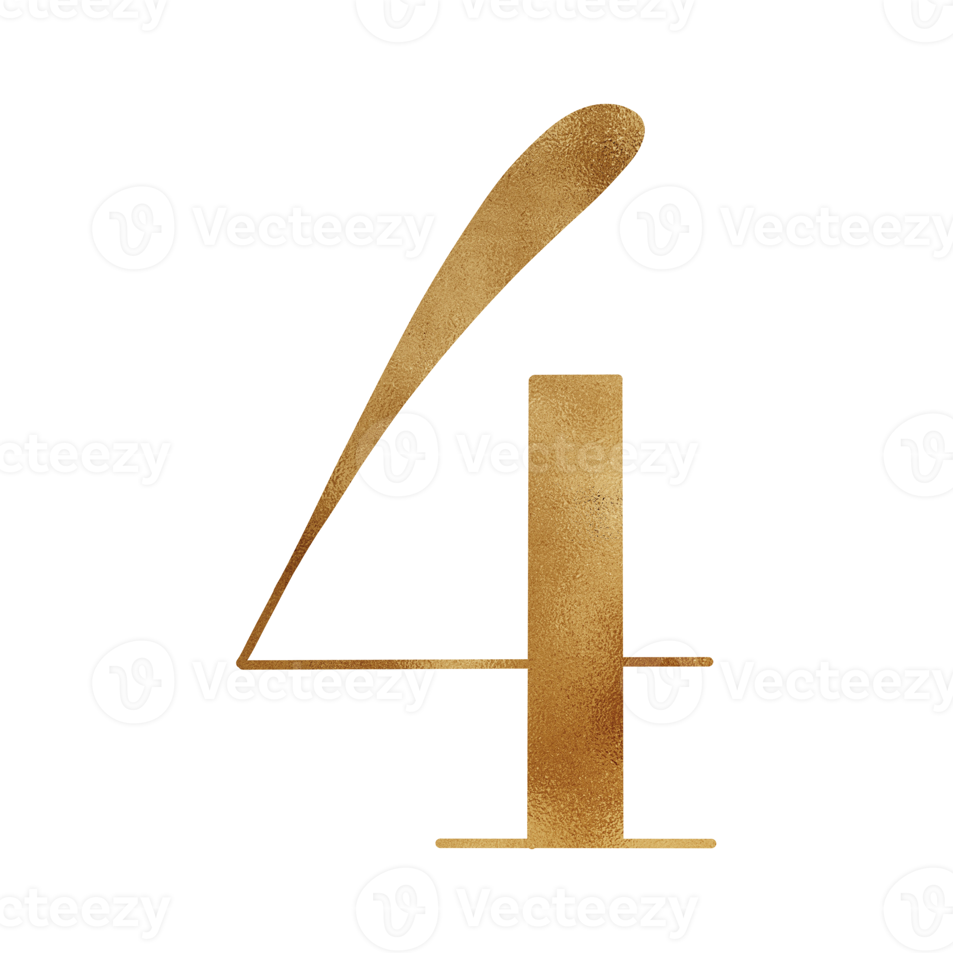 Golden Number Four 16658012 PNG