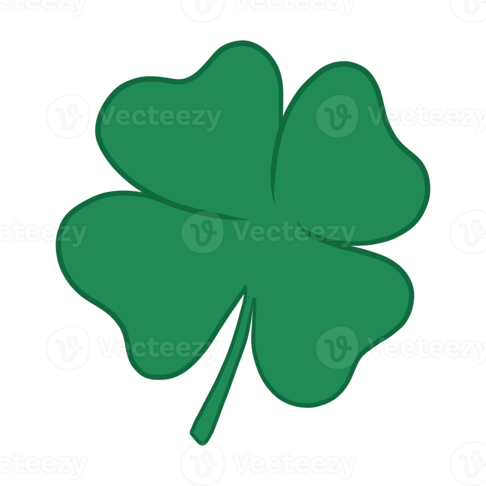 Green Four Leaf Clover png