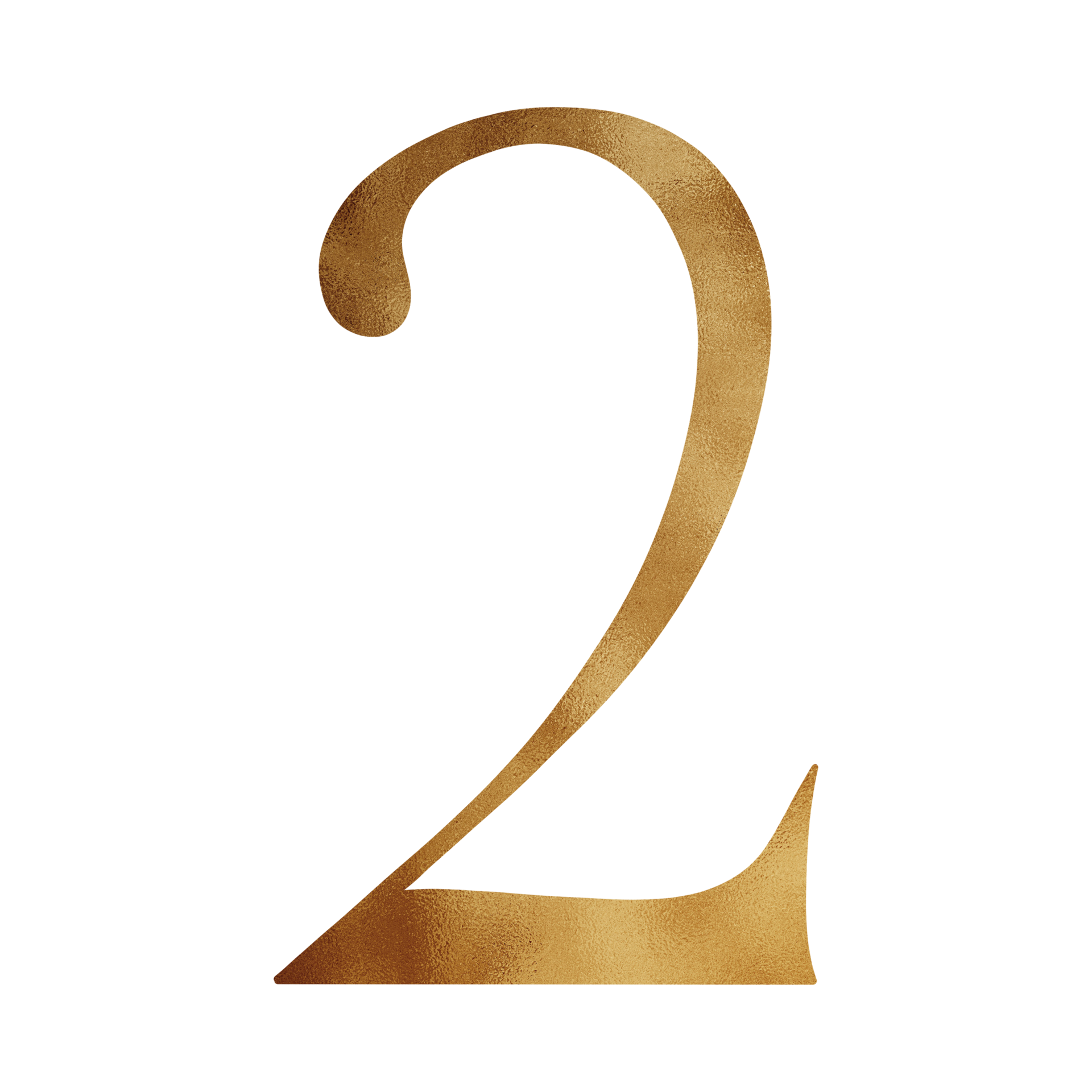 Golden Number Two 16658025 PNG