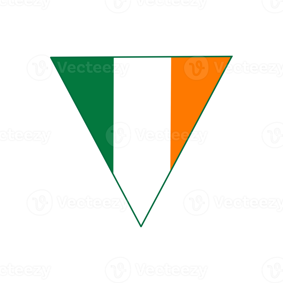 Ireland Triangular Flag png