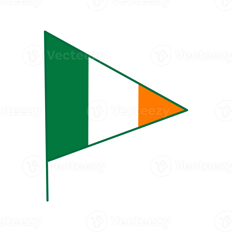 Irland dreieckige Flagge png