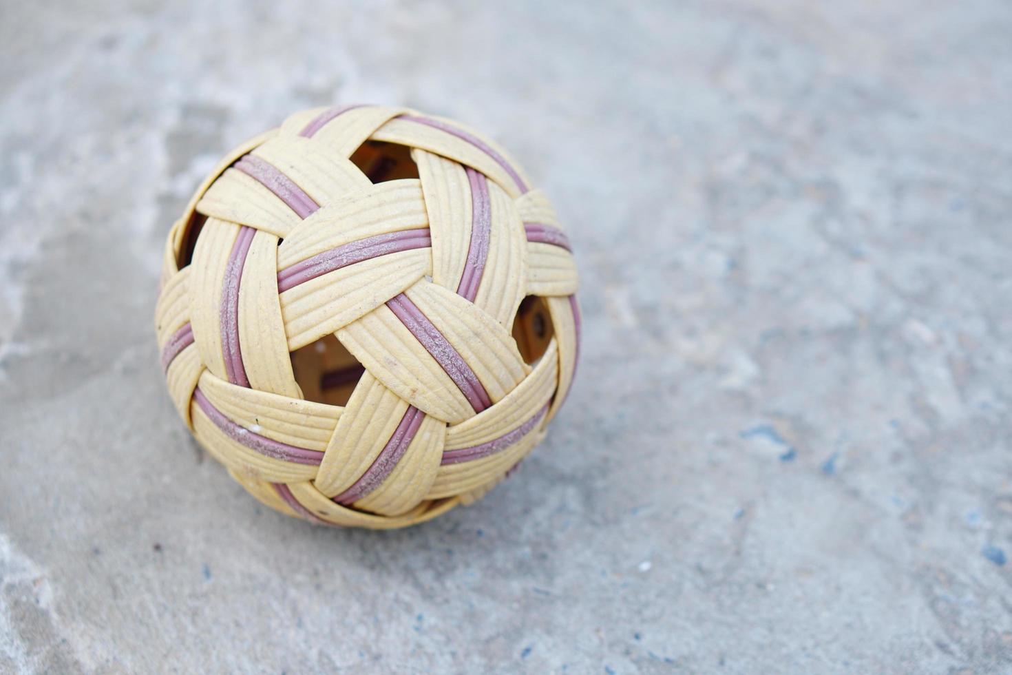 Sepak takraw ball on the ground photo