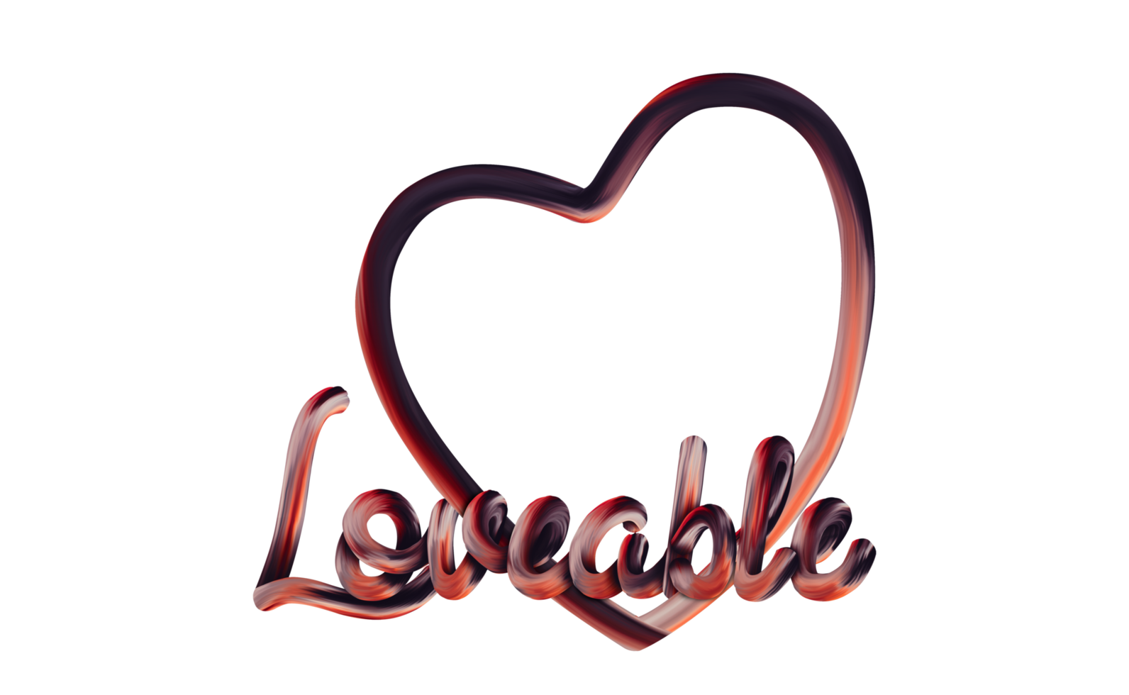 loveable red frame png